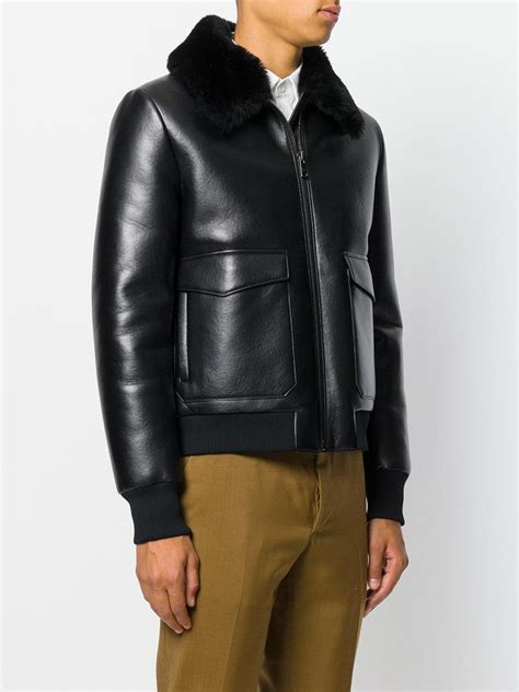 prada shearling coat mens